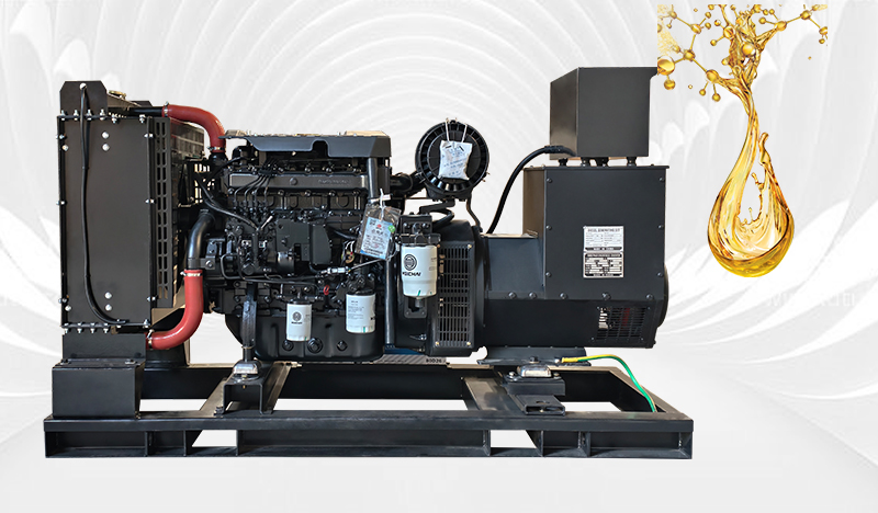 Check the condition of the diesel generator set's lubrication system.