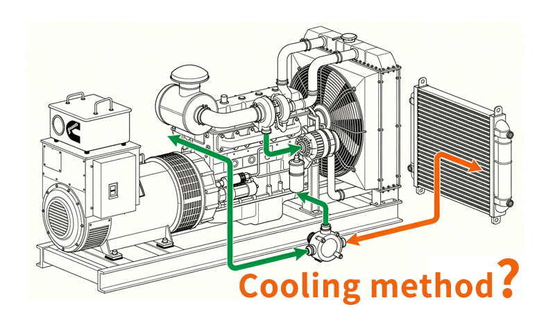 What are the cooling methods for Cummins diesel generators?