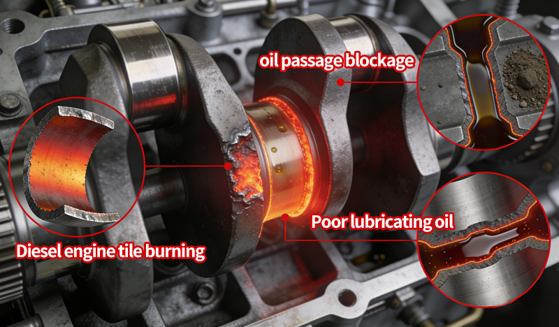 How to understand the reasons for diesel engine tile burning?